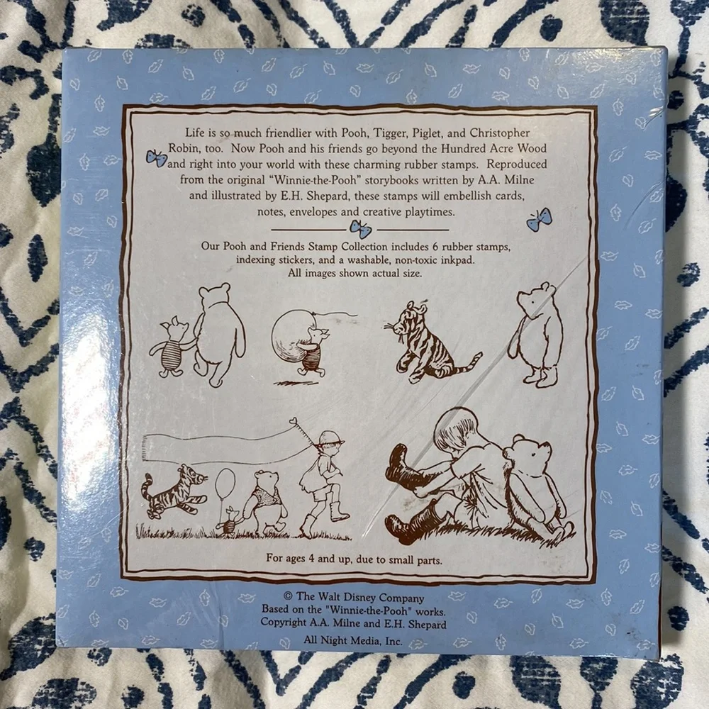 NWT Classic Pooh “Pooh and Friends” Rubber Stamp Collection and Inkpad Set